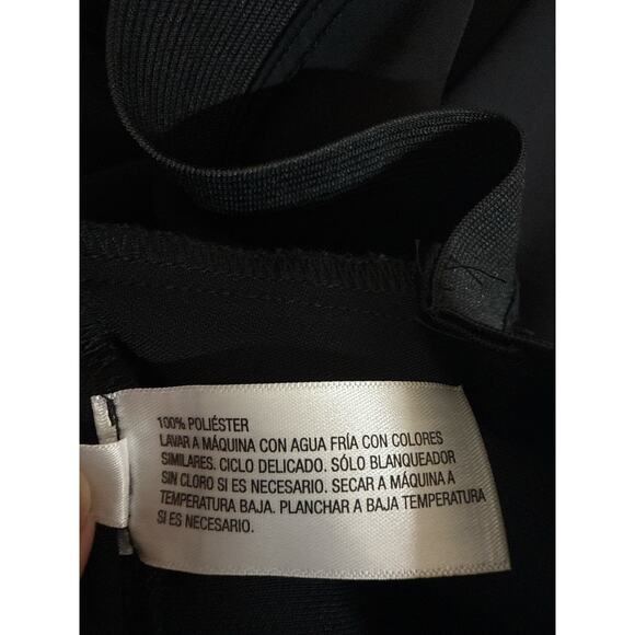 A New Day Women’s Black A-Line Satin Feel Slip Midi Skirt Elastic Waist Large - Picture 9 of 9